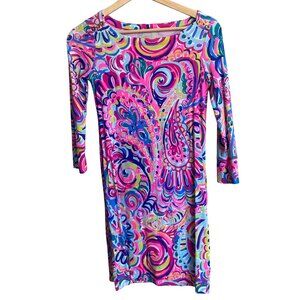 Lily Pulitzer UPF 50+ Sophie Dress Psychedelic Sunshine Womens XS